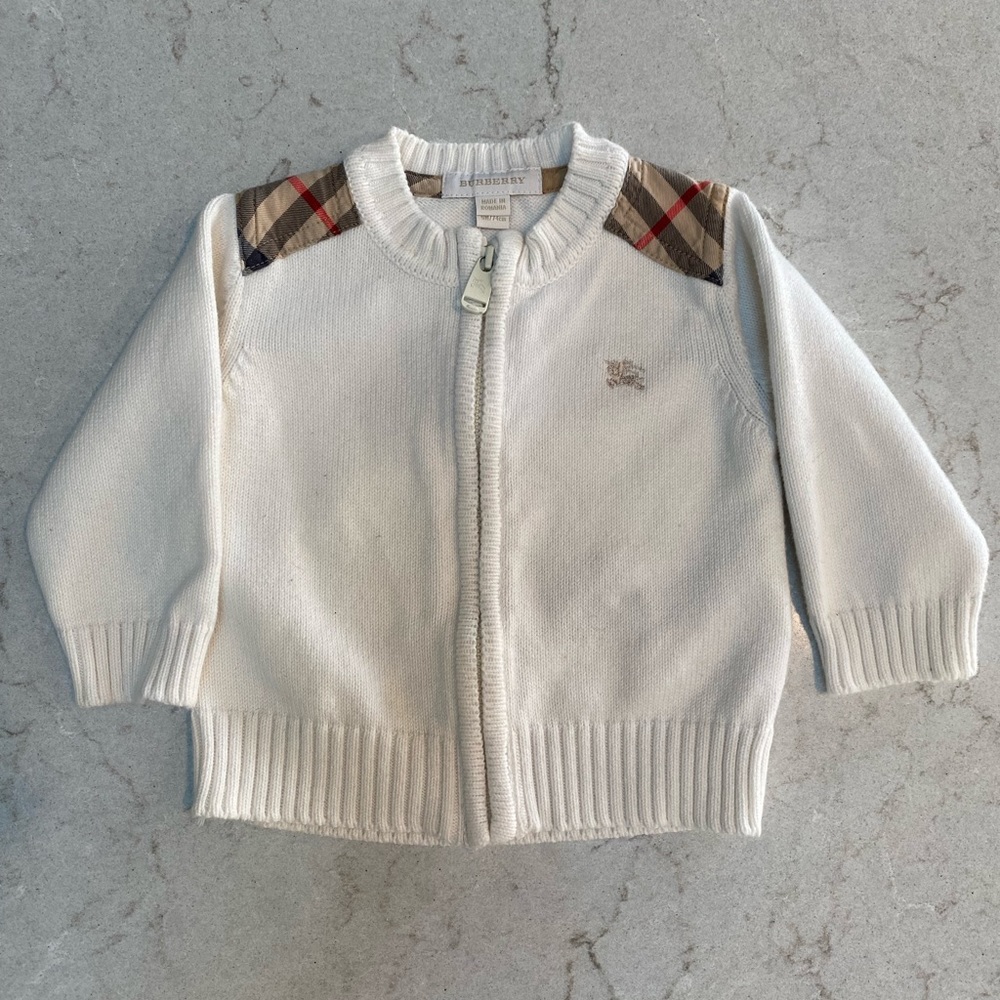 Burberry 9 month white sweater